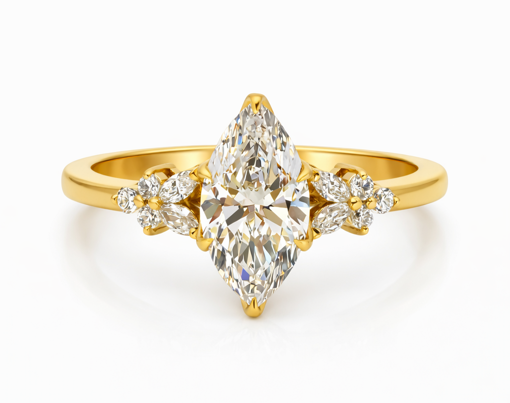 18kt Marquise 1.5ct Lab Grown Diamond Ring