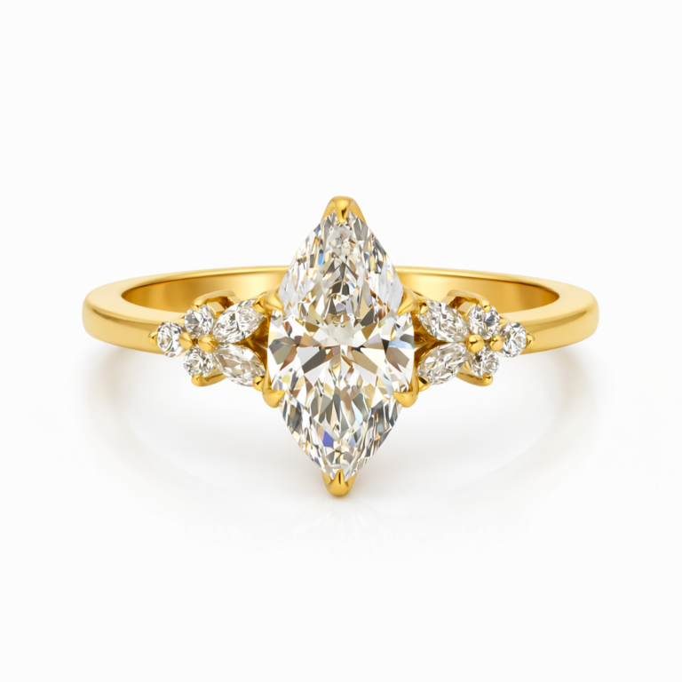 18kt Marquise 1.5ct Lab Grown Diamond Ring