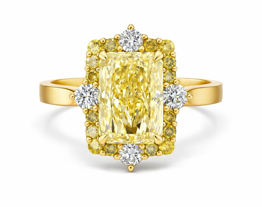 18kt Gold Ring with 2.56ct Lab-Grown Diamond