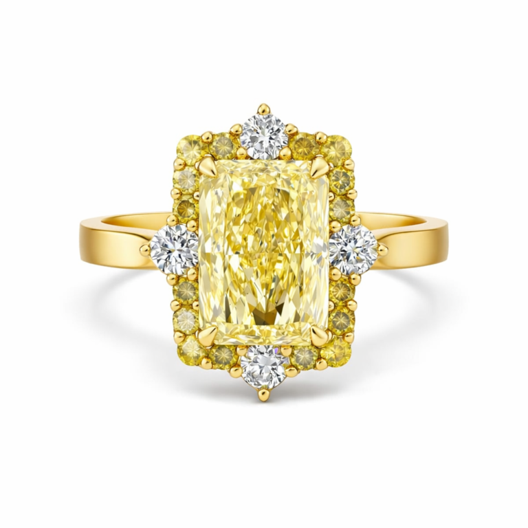 18kt Gold Ring with 2.56ct Lab-Grown Diamond