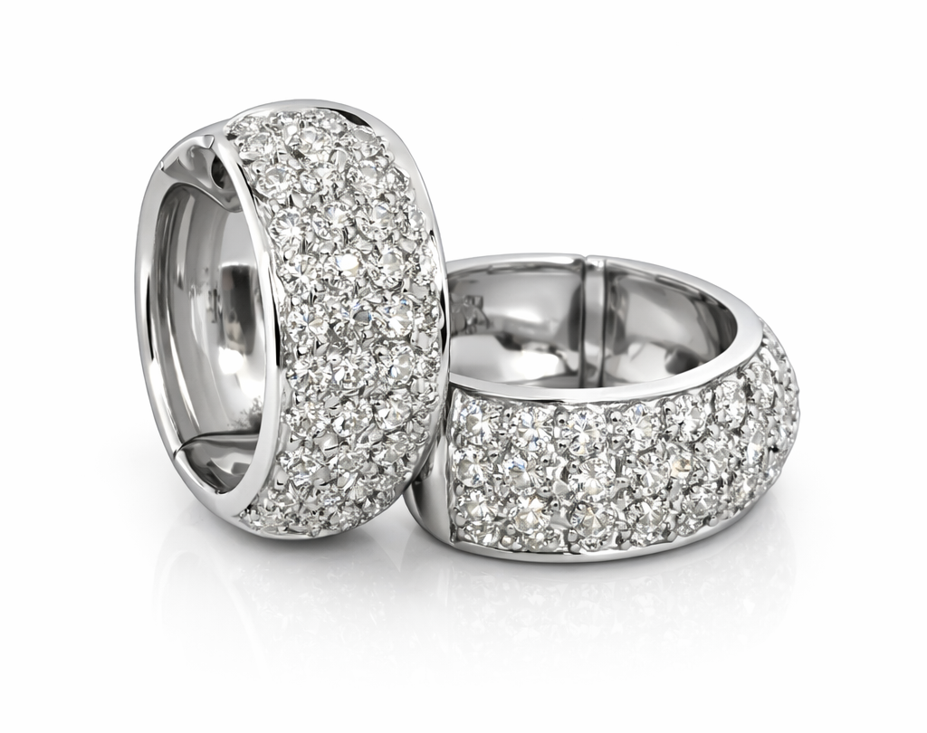 18kt Gold Earrings with 0.44ct Natural Diamond