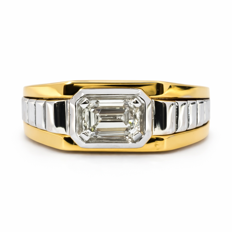 18kt yellow and white gold ring 8.79g