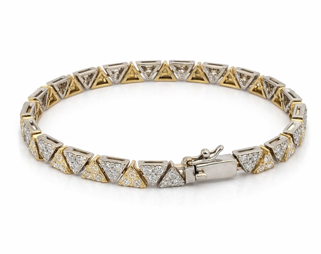 18kt Gold Bracelet with 3.78ct Natural Diamond