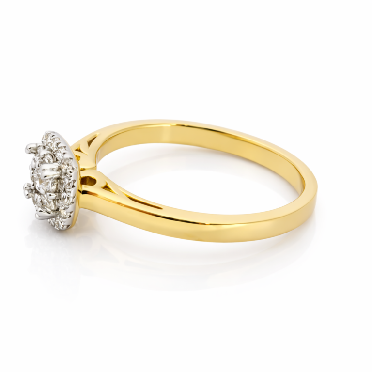 18kt Gold Ring with 0.3ct Natural Diamond thumbnail 3
