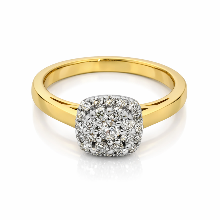 18kt Gold Ring with 0.3ct Natural Diamond