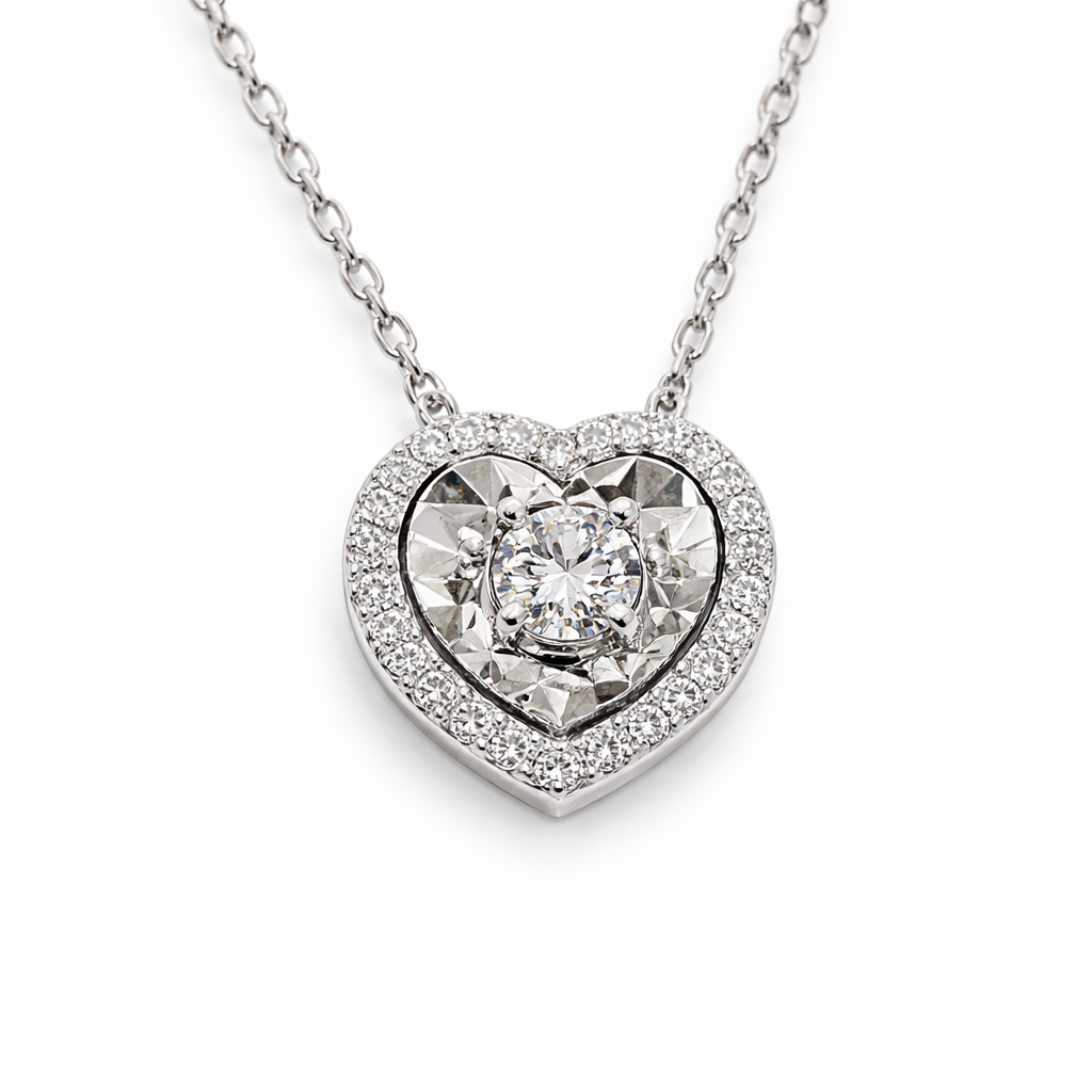 18kt White Gold Pendant with 0.21ct Diamond