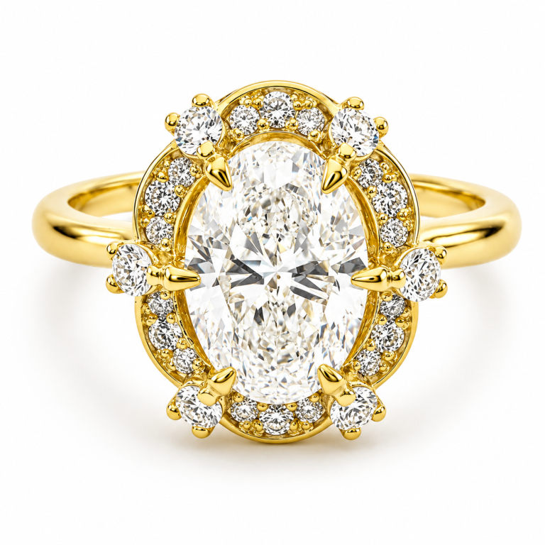 Oval Halo Royal Diamond Ring
