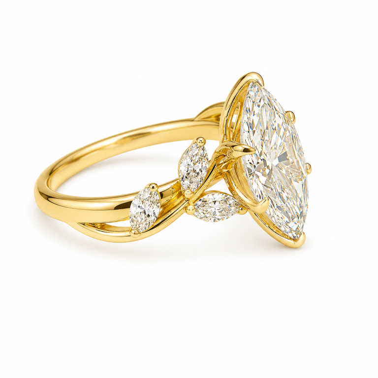 Marquise Leaf Diamond Ring thumbnail 3