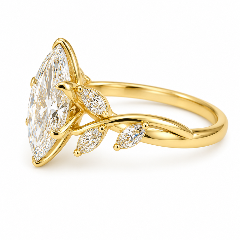 Marquise Leaf Diamond Ring thumbnail 2