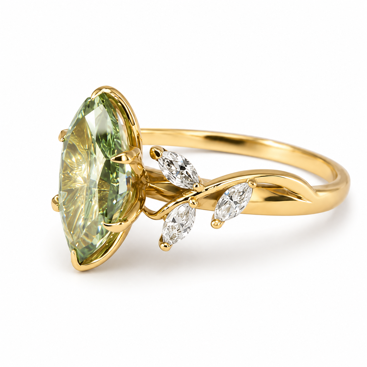 Marquise Green Lab Diamond 1.06ct - Image 4